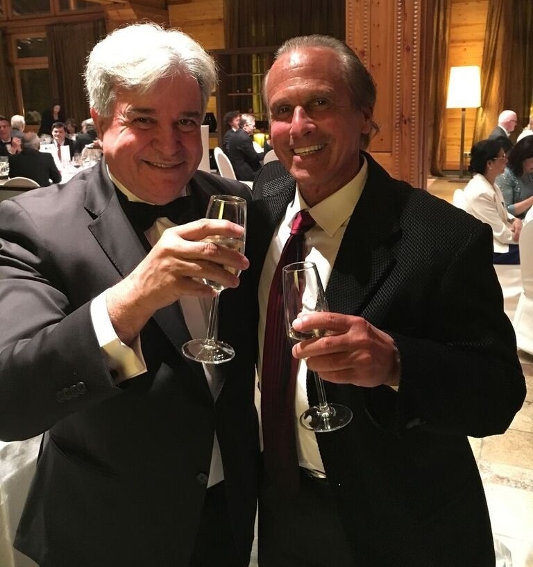 FIABCI Europe and FIABCI Spain President Ramon Riera Torroba toasting a great time with IMLS CEO Daniel Nussbaum at the closing dinner gala event